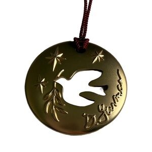 NWT DAVID YURMAN GOLD PEACE DOVE PENDANT 2023 CHRISTMAS ORNAMENT